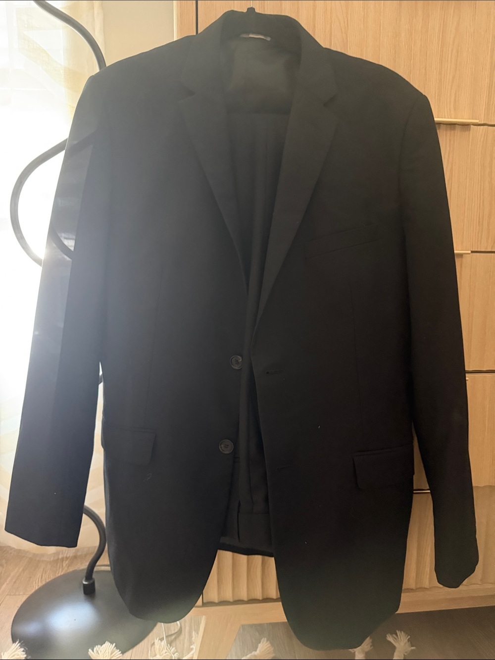 Men's Black Single-Breasted Sport Coat - Classic Tailored Blazer